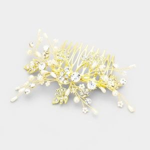 NEW gold bridal comb